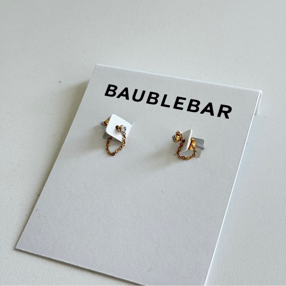 NEW Baublebar Stud Chain Earrings